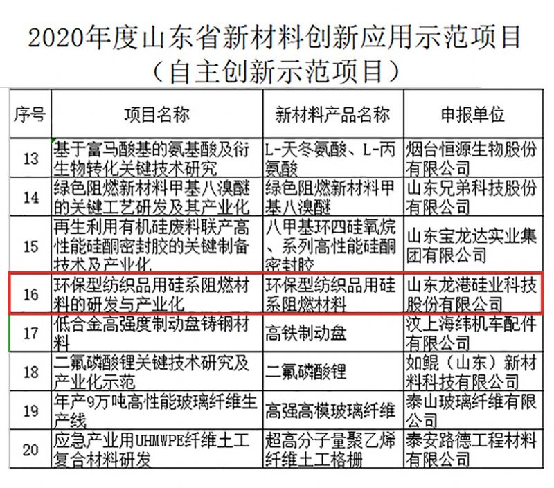 律回春暉漸 萬(wàn)象始更新—龍港阻燃材料入選省新材料創(chuàng)新應(yīng)用示范項(xiàng)目！